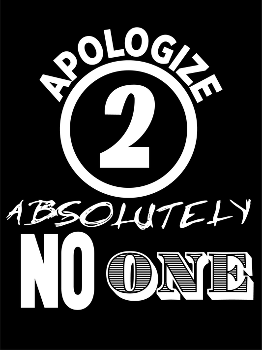 Apologize 2 Absolutely No One (thin) Hoodie!